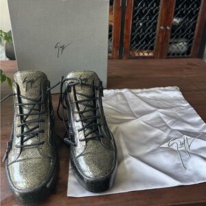 Giuseppe Zanotti Metallic High-Top Sneakers
